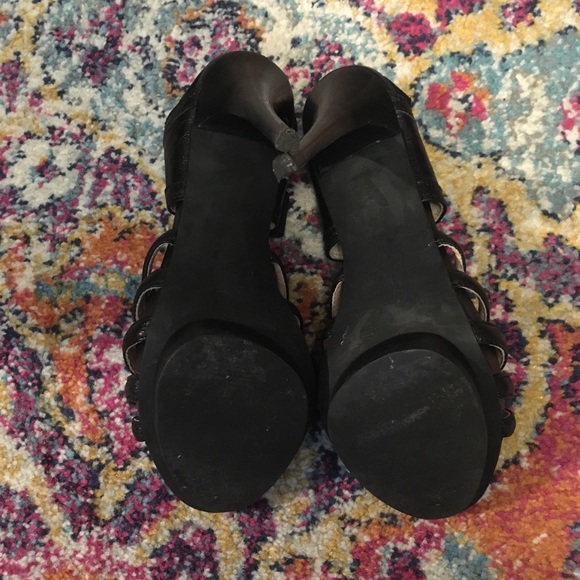 Michael Kors black leather strappy sandals -8&1/2 - Picture 6 of 11